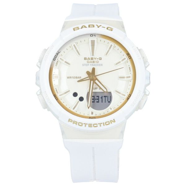  Casio Watch BGS-100GS-7ADR For Women - Analog Display, Resin Band - White 