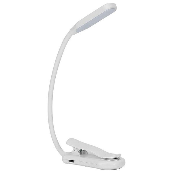  مصباح قراءة LED ايرلدوم - 3 ألوان - رقبة مرنة - مشبك - BL-03 - أبيض 