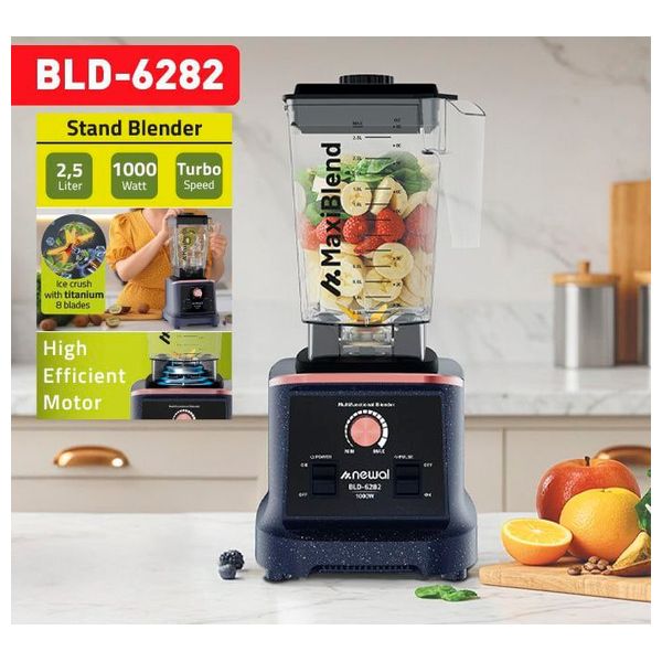  خلاط كهربائي متعدد الوظائف نيوال - 1000 واط - سعة 2.5 لتر - BLD-6282 - أسود 