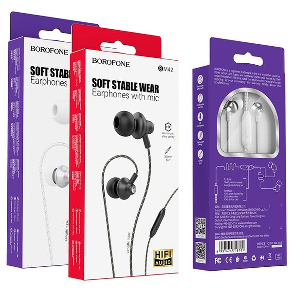 سماعة داخل الاذن بوروفون - اسود - BM42