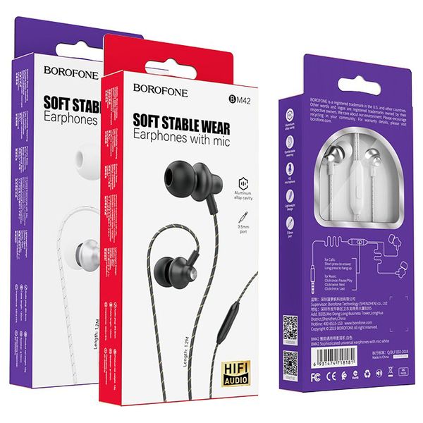 BOROFONE BM42 - Headphone In Ear - White