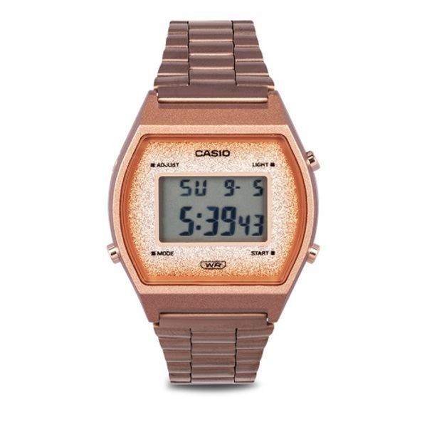  Casio Watch B640WCG-5DF For Unisex - Digital Display, Stainless Steel Band - Pink 
