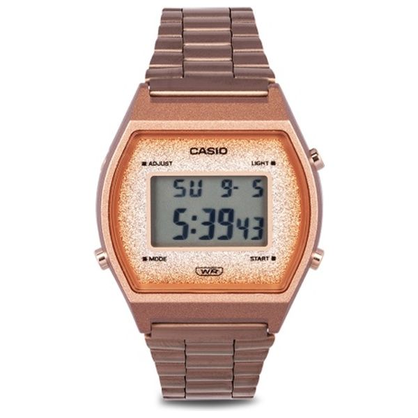  Casio Watch B640WCG-5DF For Unisex - Digital Display, Stainless Steel Band - Pink 