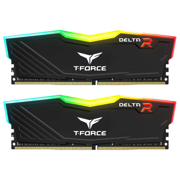 TEAMGROUP CL18 T-Force Delta RGB DDR4 Desktop Ram - 16GB (8x2GB) 3600 Mhz - Black