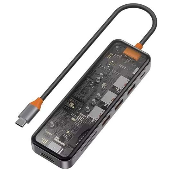 WiWU Cyber Multifunctional 8-in-1 Type C Hub Docking Station - Adapter USB-C