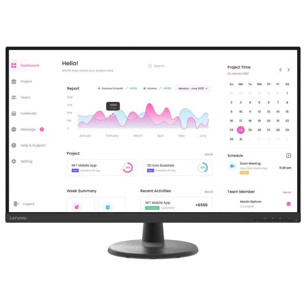  Lenovo 32-Inch D32-40-Series - Flat Monitor - 60Hz - 4ms Response Time - FHD 