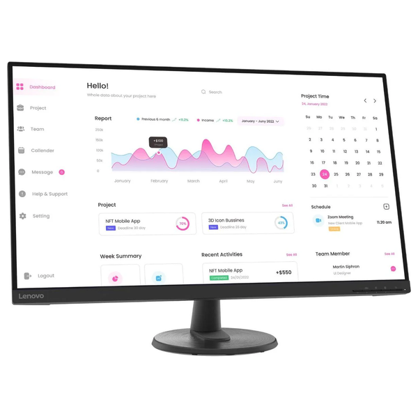  Lenovo 32-Inch D32-40-Series - Flat Monitor - 60Hz - 4ms Response Time - FHD 