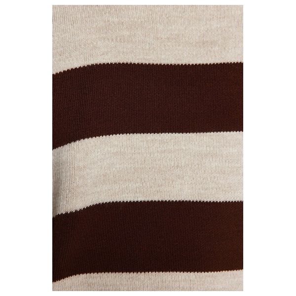 ترينديول ميلا بلوزة وسروال منسوجة بقصة واسعة - بني