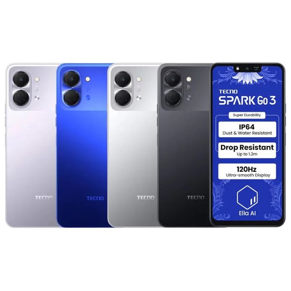 تيكنو سبارك جو 3 - دبل سيم - شاشة 6.75 بوصة IPS LCD - معالج Unisoc T7250 - بطارية 5000 مللي أمبير بالساعة، شحن سريع 15 واط