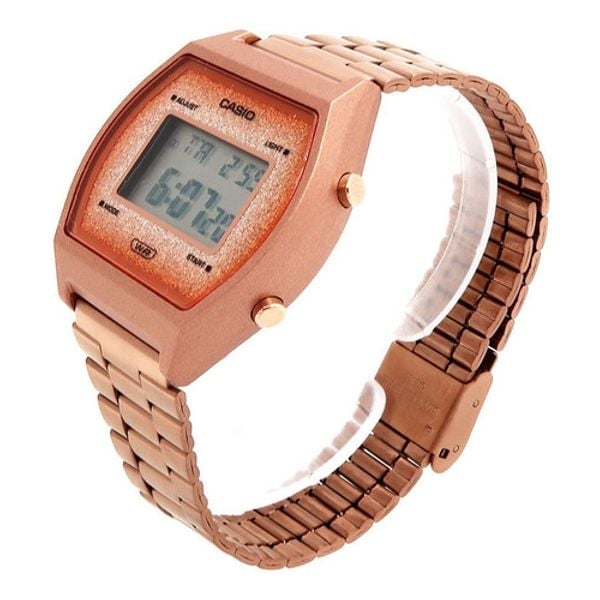  Casio Watch B640WCG-5DF For Unisex - Digital Display, Stainless Steel Band - Pink 