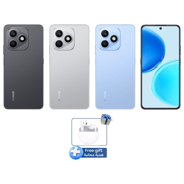 هونر X8d - دبل سيم - شاشة أموليد 6.77 انج - معالج سنابدراغون 6s 4G الجيل الثاني - بطارية 6800 مللي أمبير بالساعة، شحن 45 واط + هونر تشويس ايربدز X7e