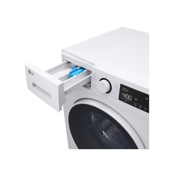 LG F2T2TYM0W - 8Kg - Front Loading Washing Machine - White +  Arzum AR5055 - Hair Curler - Pink 