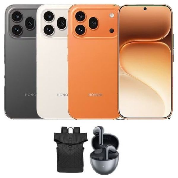 Honor 600 Pro - Dual SIM - 6.57-inch AMOLED Display - Snapdragon 8 Elite - 7000mAh Battery, 80W Charging, Ai Features + EarBuds + Bag