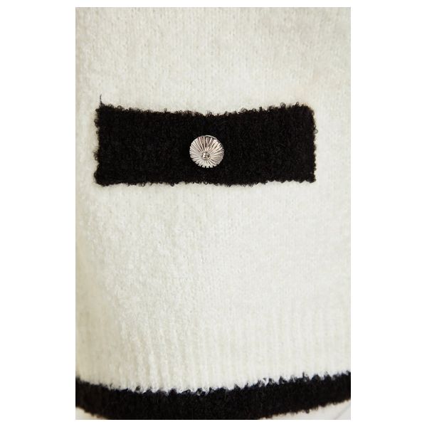 Trendyolmilla Boucle Thread Knitwear Cardigan - White