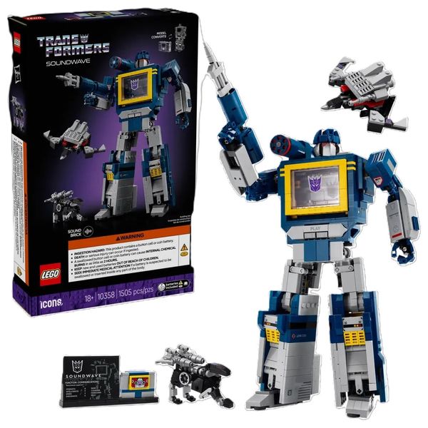  Lego Icons Transformers: Soundwave - 1505 Pieces 