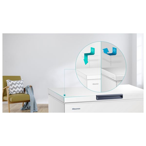  مجمدة افقية هايسنس - 6 قدم - FC-19DT4SAW - ابيض 