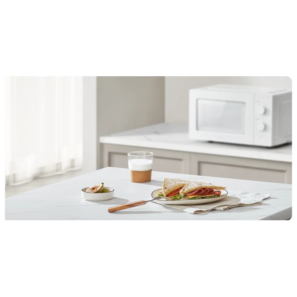  فرن ميكروويف شاومي - بقوة 1100 واط - بحجم 20 لتر  - 50 هرتز - تسخين محيطي بزاوية 360 درجة - تعديل طاقة بخمس مستويات - اعداد لمدة 35 دقيقة 