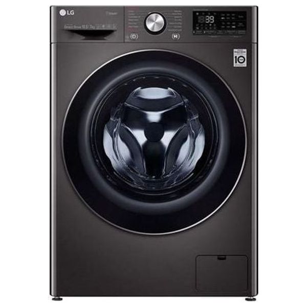 غسالة ومجففة ال جي فتحة امامية - 10.5/7 كغم - 1400 دورة بالدقيقة - WDV9142BRP - اسود