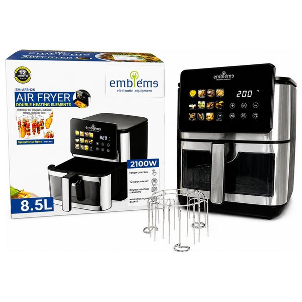  Embleme AF8H25 - Air Fryer - 2100 W - 8.5 L - Black 