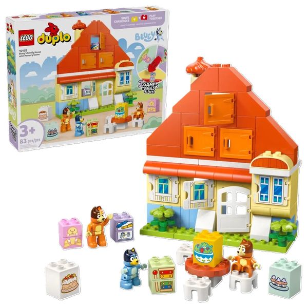  Lego Duplo Bluey's Family House with Memory Game - 83 Pieces 