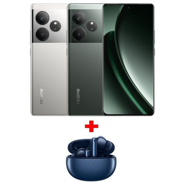 ريلمي GT6 - دبل سيم - 512/16 كيكابايت + سماعة بلوتوث داخل الاذن ريلمي - Buds Air 5 - ازرق