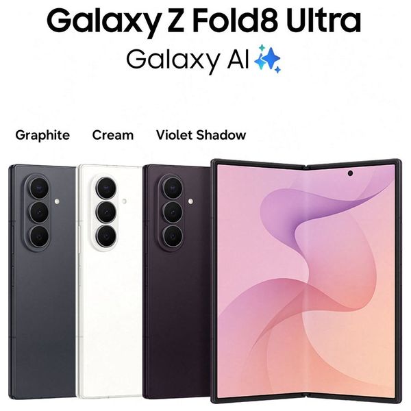 Samsung Galaxy Z Fold8 Ultra - Dual SIM - 8.0 Inch Dynamic AMOLED 2X - Snapdragon 8 Elite Gen 5 - 5000 mAh , 45W - AI Features