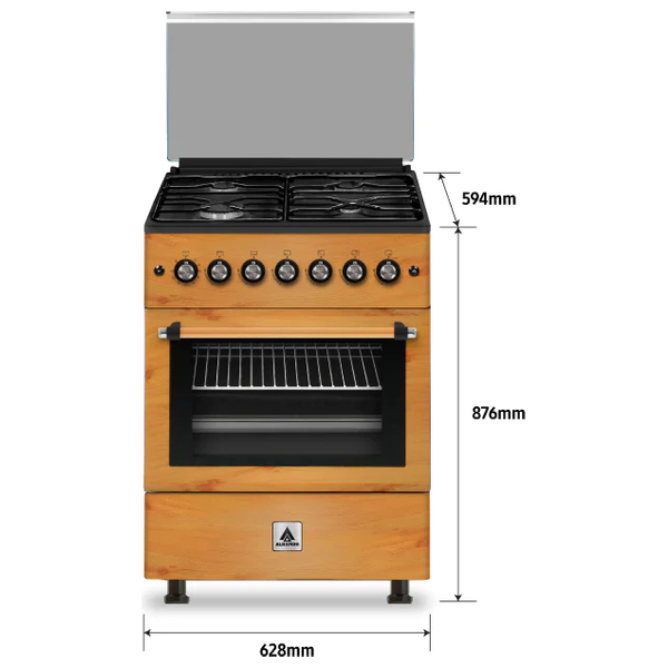 طباخ غازي الحافظ - 4 مشاعل - GCHA-60WDM13 - خشبي