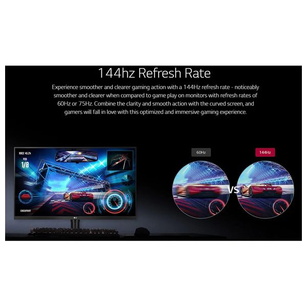 LG 32-Inch GK650F-Series - Flat Monitor - 144Hz - 5ms Response Time - QHD 