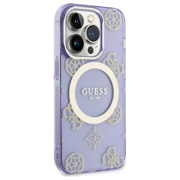 Guess GUHMP15XHMPGSU - Mobile Cover For iPhone 15 Pro Max - Purple