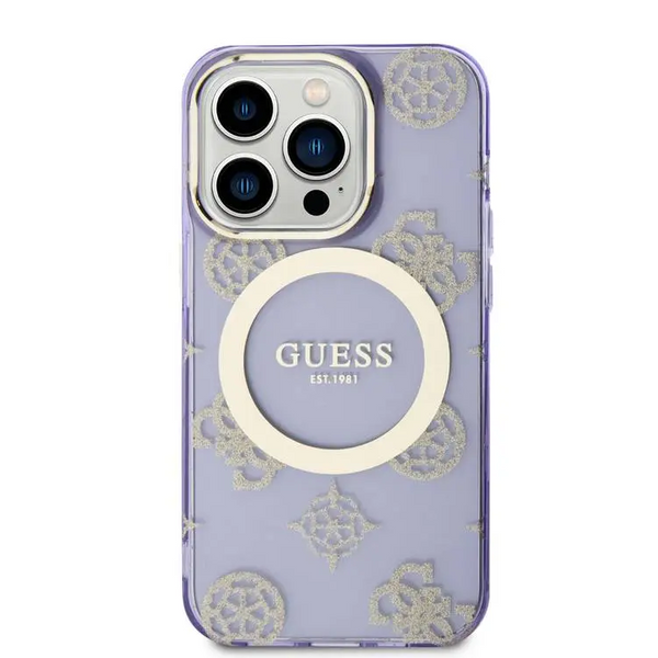Guess GUHMP15XHMPGSU - Mobile Cover For iPhone 15 Pro Max - Purple