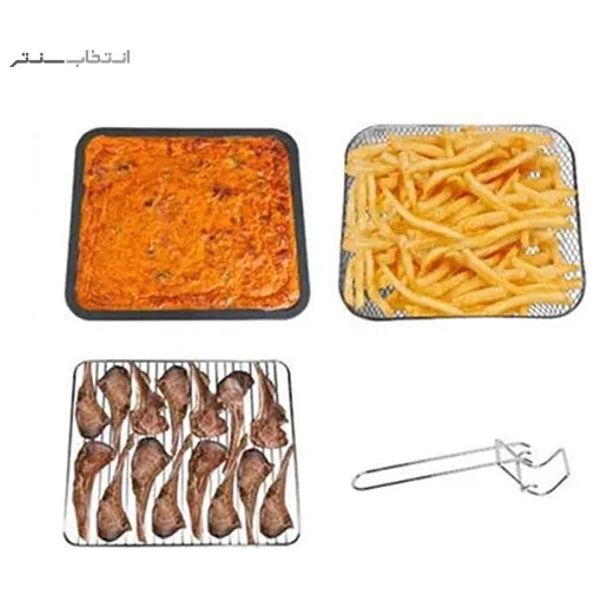  جوسونيك قلاية هوائية وفرن كهربائي 2 في 1 - 1500 واط - 12 لتر - GAF-512 - اسود 