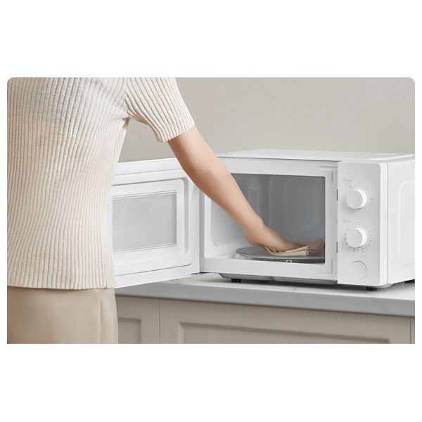  فرن ميكروويف شاومي - بقوة 1100 واط - بحجم 20 لتر  - 50 هرتز - تسخين محيطي بزاوية 360 درجة - تعديل طاقة بخمس مستويات - اعداد لمدة 35 دقيقة 