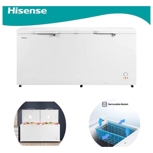 مجمدة افقية هايسنس - 24 قدم - FC-65DD4SA - ابيض