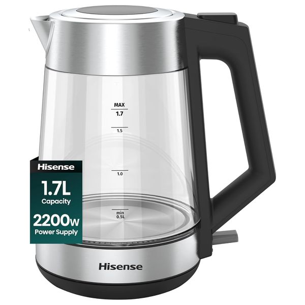  غلاية كهربائية هايسنس - 1.7 لتر - HK170GS - سلفر 