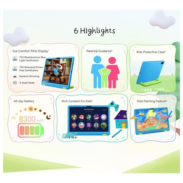 هونر تاب Pad X8a للاطفال - كيكابايت 128/4 - رمادي