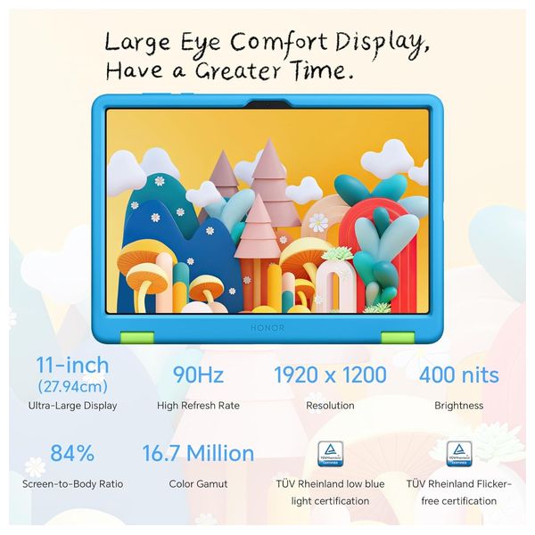 هونر تاب Pad X8a للاطفال - كيكابايت 128/4 - رمادي