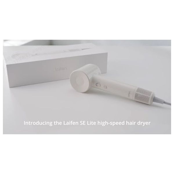 Laifen SE Lite - 1400W - Hair Dryer with Powerful Airflow and Precise Temperature Control - 2.5m - MilkTea + Hair Brush