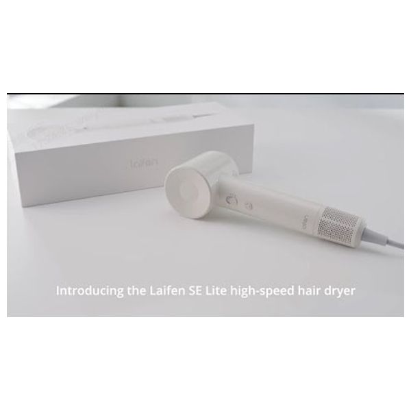 Laifen SE Lite - 1400W - Hair Dryer with Powerful Airflow and Precise Temperature Control - 2.5m - Purple + Hair Brush