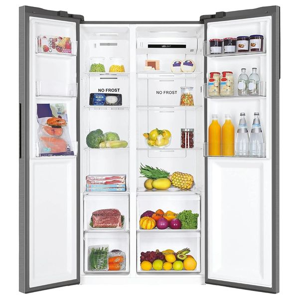  Haier HSR3918FNPG - 20ft - Side By Side Refrigerator - Silver 