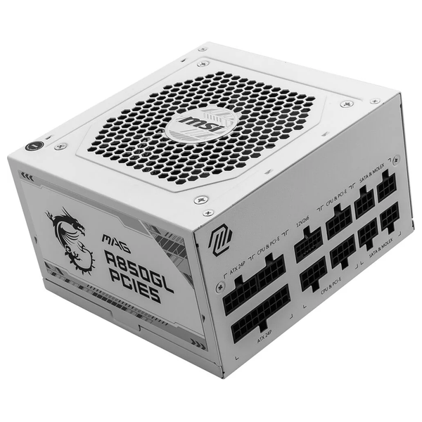  MSI A850GL PCIE5 - 850W 80 PLUS Gold Modular Power Supply - White 