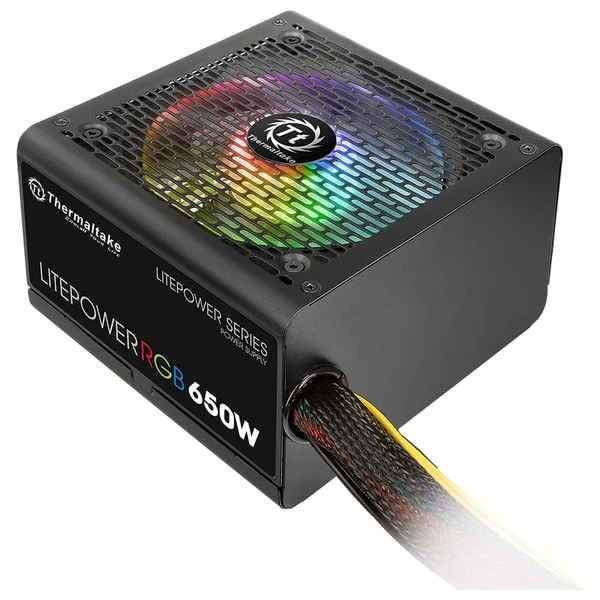  Thermaltake Litepower RGB - 650W Power Supply - Black 
