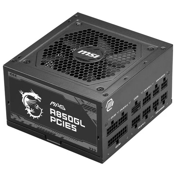  مزود طاقة ام اس ئاي - A850GL PCIE5 - بقدرة 850 واط - 80 PLUS Gold - اسود 