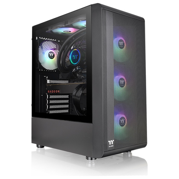  Thermaltake S200 TG ARGB - Mid Tower Case - 6 Fans - Black 