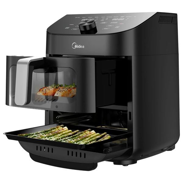  Midea MAD-110D4APK-IQ - Smart Dual-Zone Digital Air Fryer - 1700W - 11L - Black 