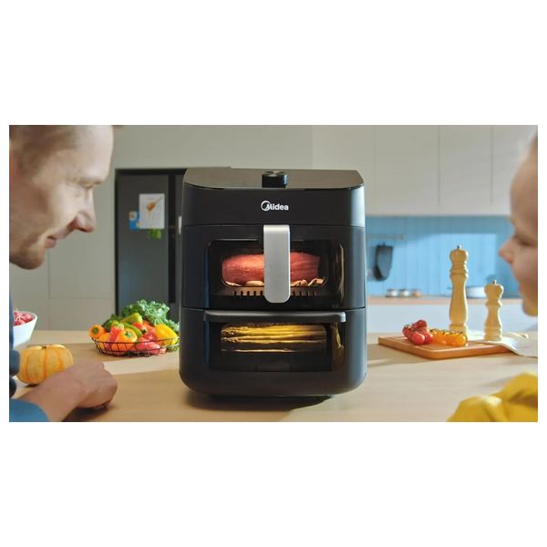 Midea MAD-110D4APK-IQ - Smart Dual-Zone Digital Air Fryer - 1700W - 11L - Black 