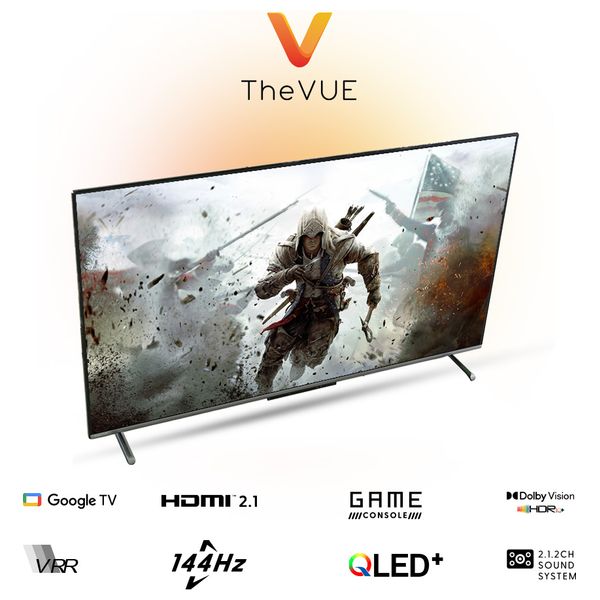  TheVue 65-Inch 65VEG602 - Google TV - 4K - QLED - 144Hz - 2025 Series - Built in Soundbar - Gaming TV 