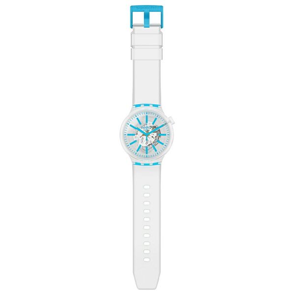  Swatch Watch SO27E105 For Unisex - Analog Display, Silicone Band - Glass 