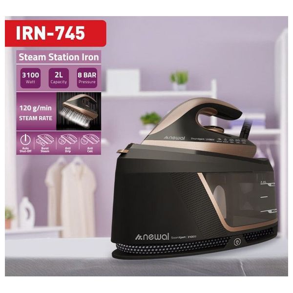 مكواة بخار نوال- 3100 واط - IRN-745 - أسود ذهبي