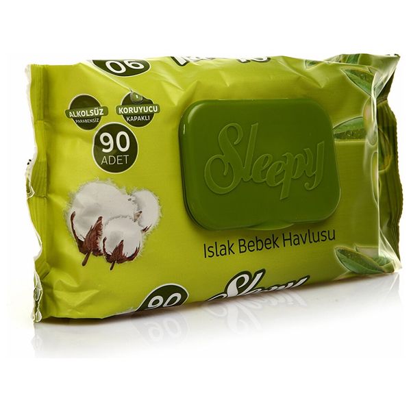 Sleepy Baby Wipes - 90 Wipes Pack - Cotton Fiber