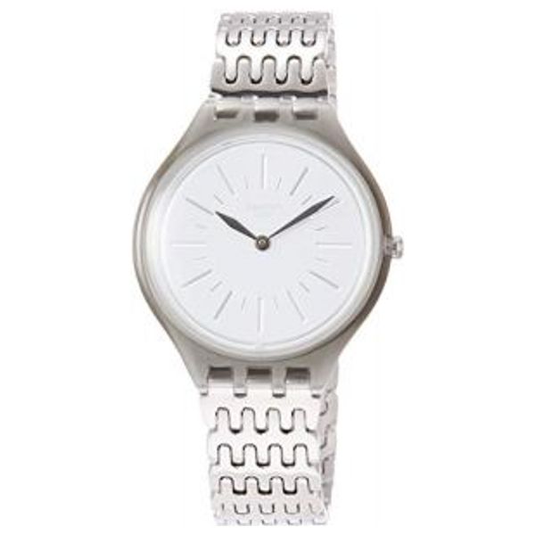  Swatch Watch SVOM104G For Women - Analog Display, Stainless Steel Band - Silver 